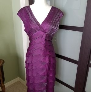 Adrianna Papell Scalloped Tiered Dress